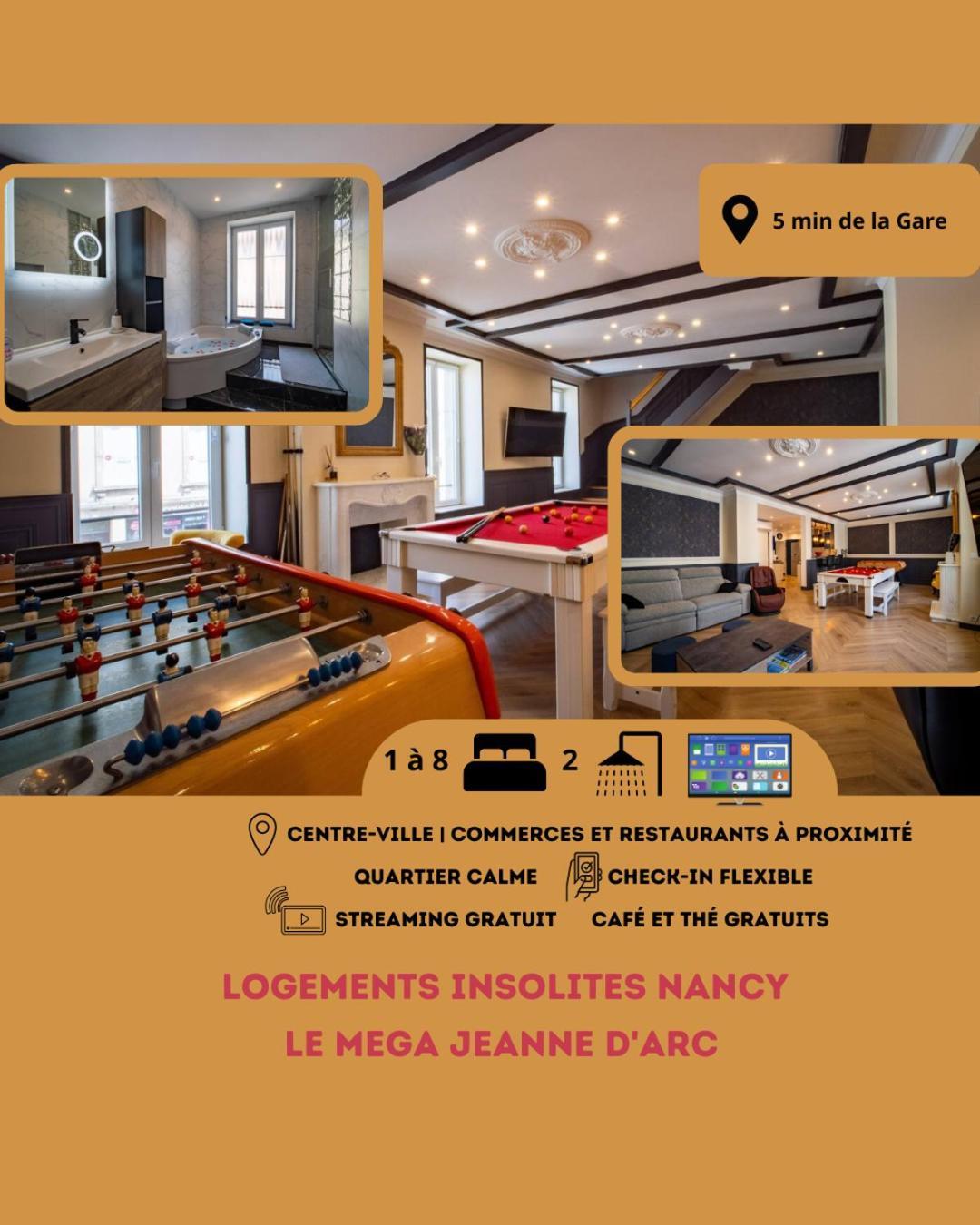 Mega Jeanne D'Arc Billard Baby Foot Logements Insolites Nancy Luaran gambar